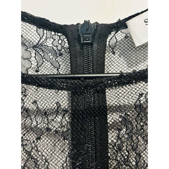 Sandro Paris Womens Long-Sleeve Dress Sz 1 (US Small) Lace Metallic MSRP $545 - Picture 6 of 16